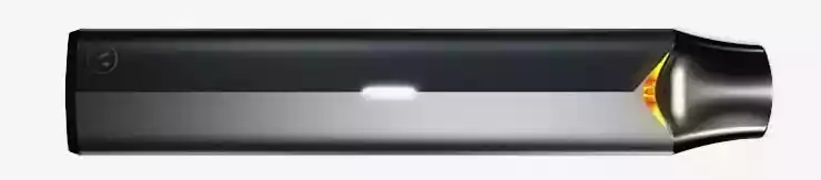 Vue simple de l’ePod de chez Vuse en entier montrant notamment la LED sur le corps du pod