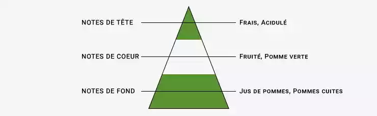 Pyramide Olfactive du e-liquide Pomme