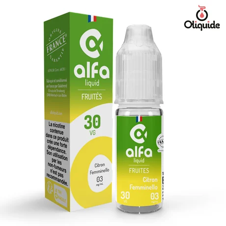 Alfaliquid Citron & Citron Femminello de la marque Alfaliquid