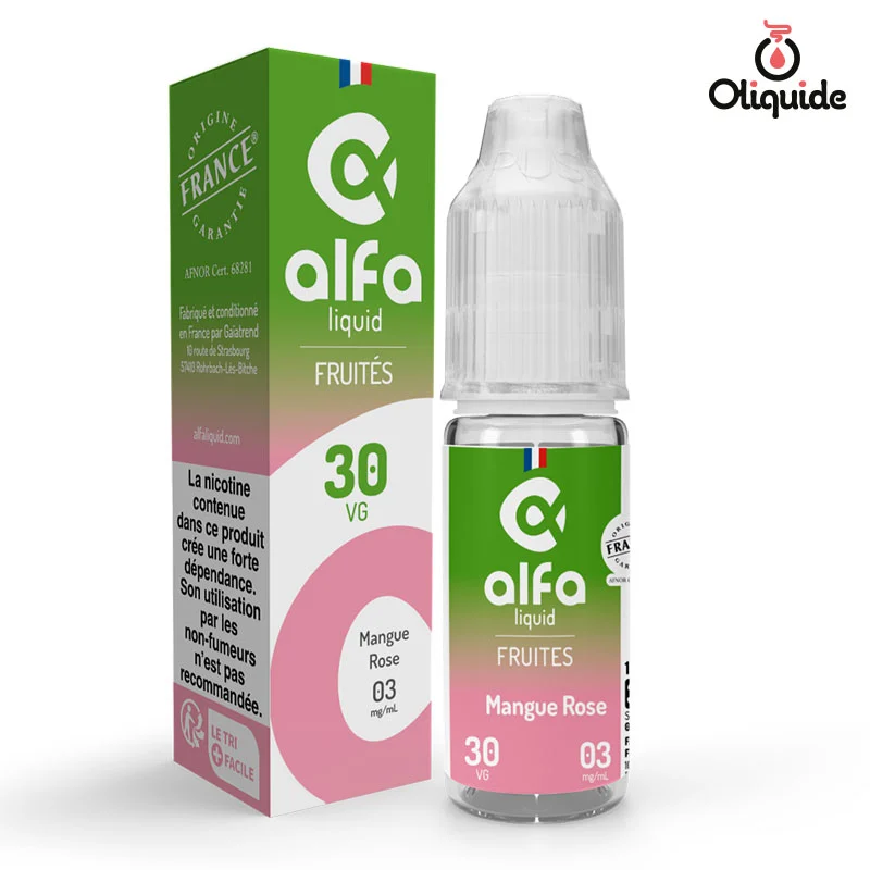 Eliquide Alfaliquid Mangue Rose 10ml dès 3,04 €