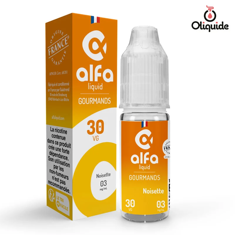 Eliquide Alfaliquid Noisette 10ml ds 3,04