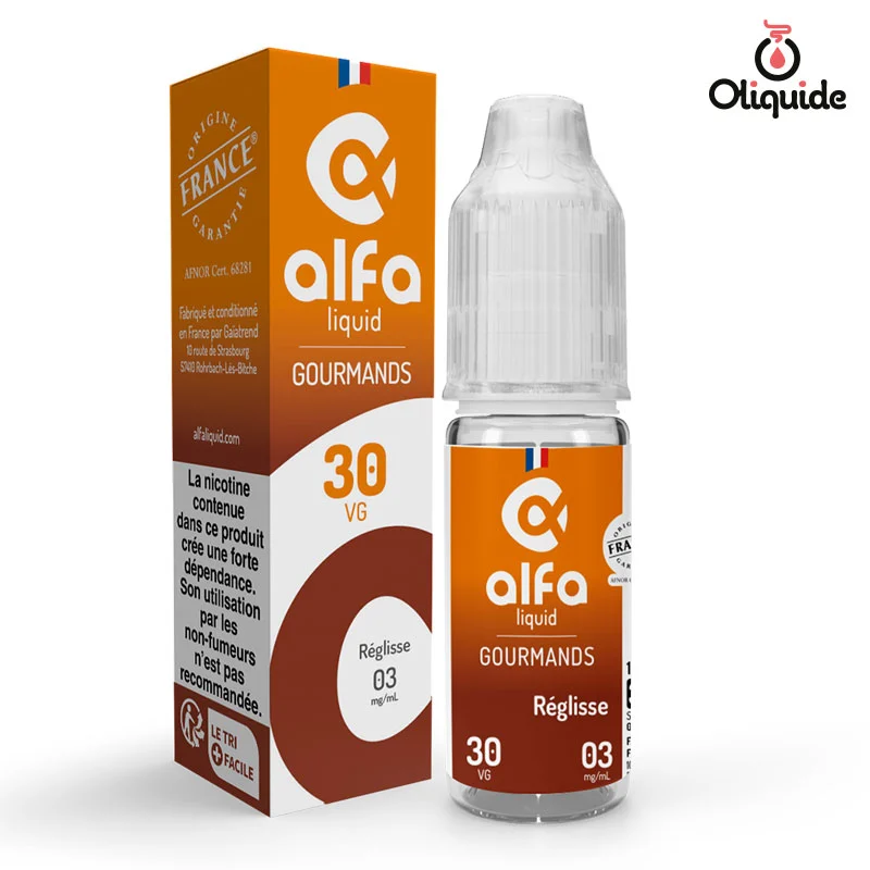 Eliquide Alfaliquid Rglisse 10ml ds 3,04