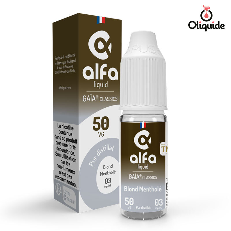 e-liquide classic blond mentholé E-liquide Blond Mentholé gamme Gaia Classics par Alfaliquid main image 1