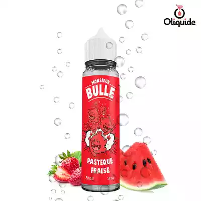 Liquidéo Monsieur Bulle 50ml Pastèque Fraise 50 ml de la marque Liquidéo