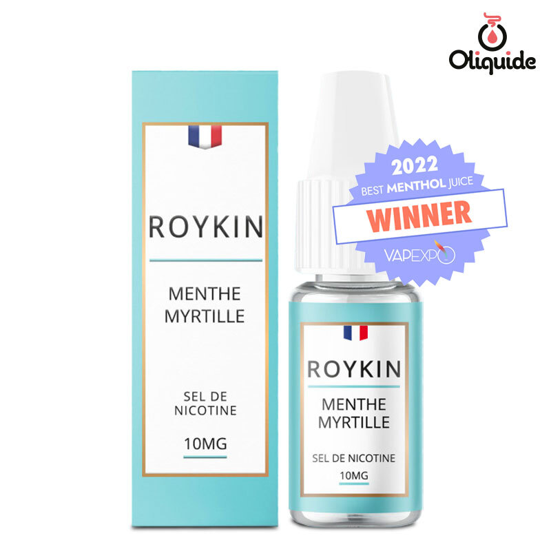Eliquide Roykin Salt Menthe Myrtille 10ml ds 2,89