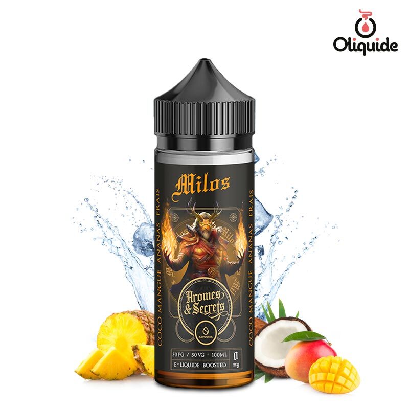 e-liquide milos 100 ml savourea E-liquid Aromas and Secrets - Milos 100ml (Coconut, Mango, Pineapple,  Fresh, Ice) main image 0