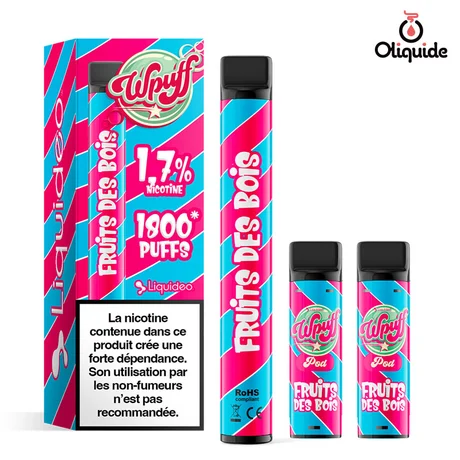 Ecigarettes Fruits des Bois Wpuff 1800 de la marque Liquidéo