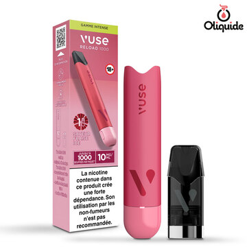 Kit Vuse Reload 1000 Bar Fraise Ice de la collection Vuse Gamme Intense 