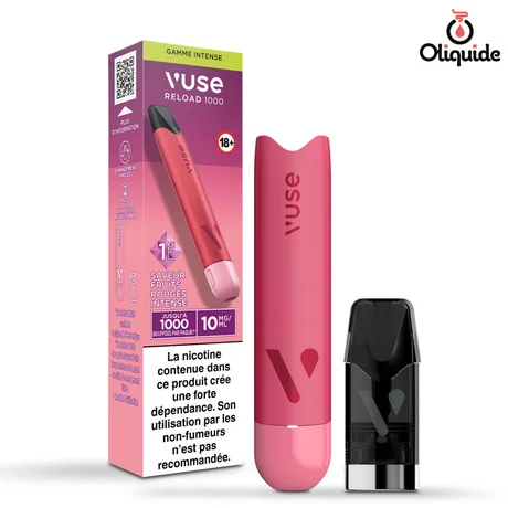 Ecigarettes Kit Vuse Reload 1000 Bar Fruits Rouges Intense de la marque Vuse