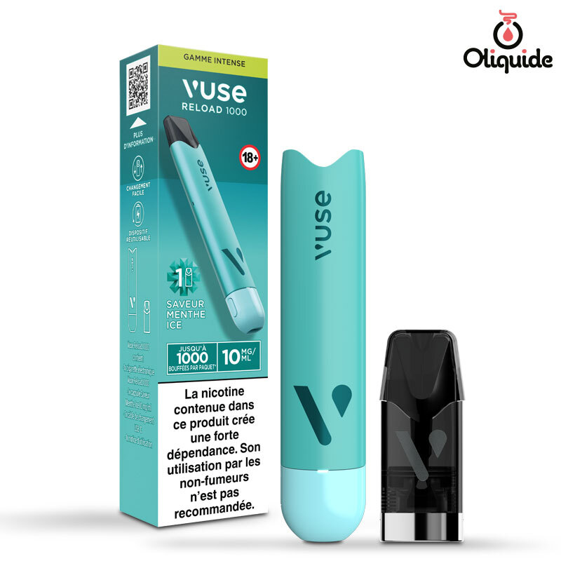 Kit Vuse Reload 1000 Bar Menthe Ice dès 6,56 €