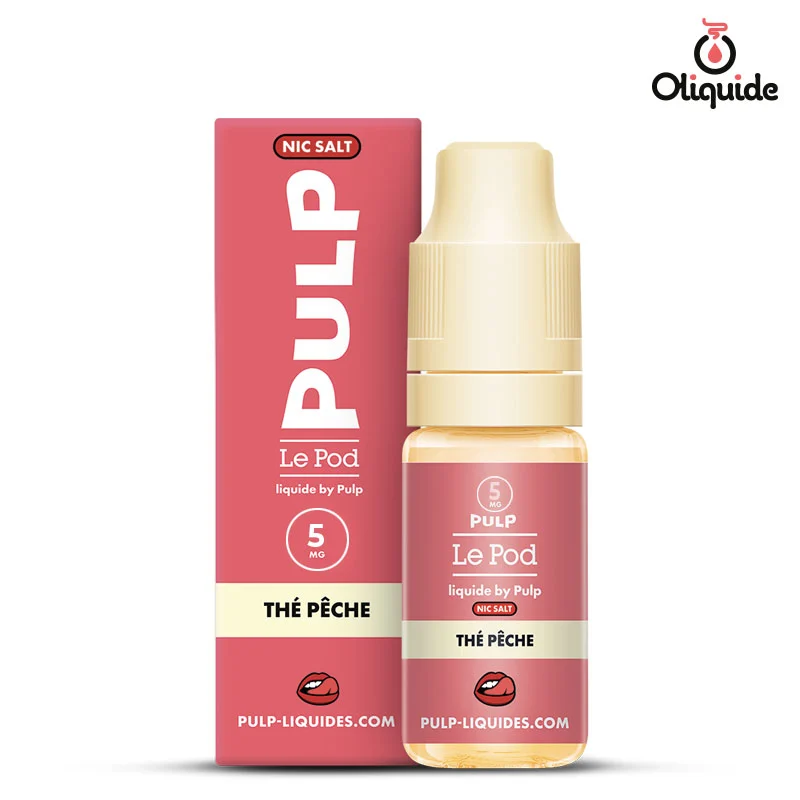 Eliquide Le Pod Liquide Th pche 10ml ds 3,98