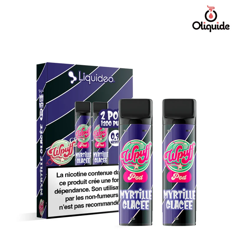 e liquide myrtille glacee E-liquide puff JNR - Myrtille Grenade Glacée 10ml main image 1