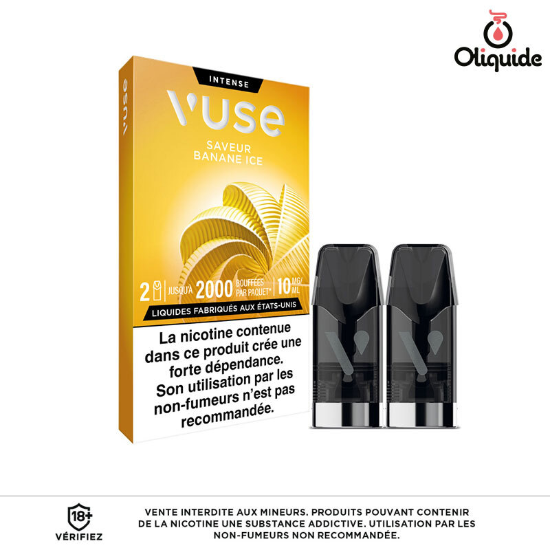 Eliquide Vuse Gamme Intense X2 Banane Ice x2 dès 6,45 €