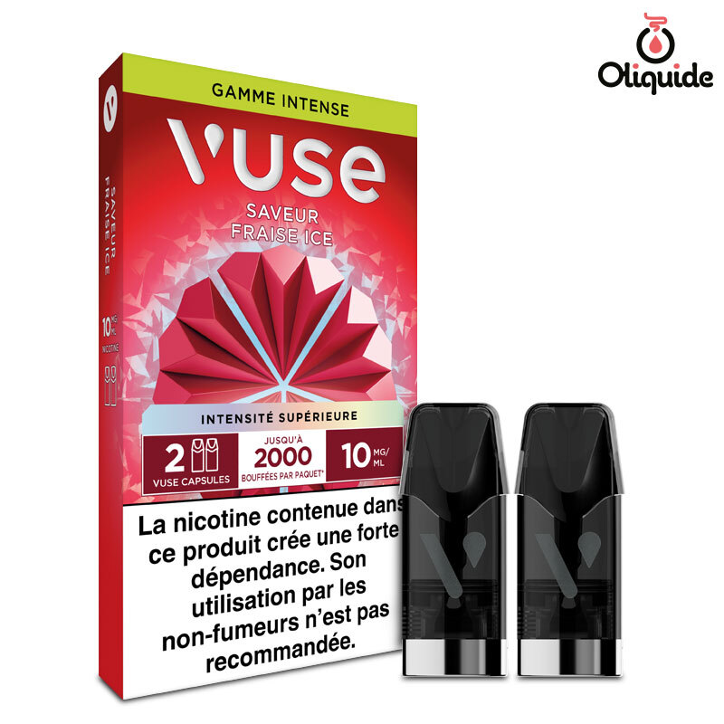 Eliquide Vuse Gamme Intense X2 Fraise Ice x2 ds 6,45