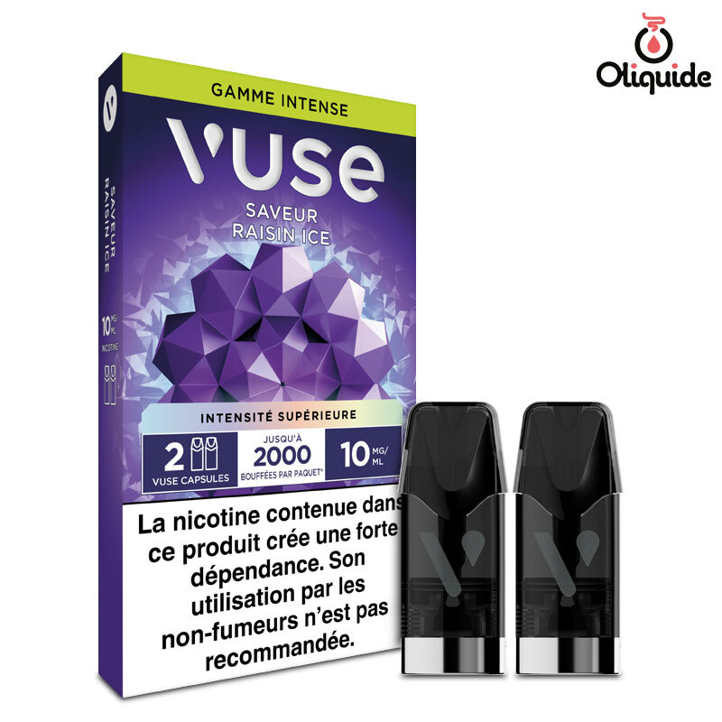 Eliquide Vuse Gamme Intense X2 Raisin Ice x2 ds 6,45