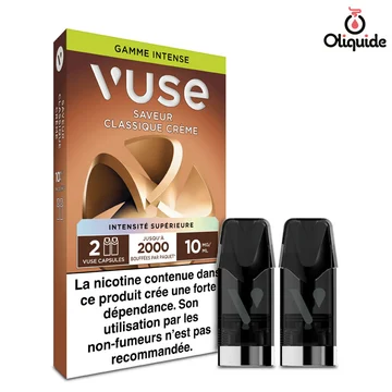 Classique Crème x2 de la collection Vuse Gamme Intense 